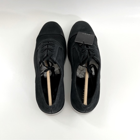 Zara Blue Leather Cap Toe Shoes Men's Size 7 NWT - Picture 6 of 8